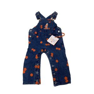 NWT Christian Robinson Toddler Microscope Embroidered Overalls Target Blue